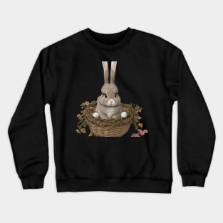 Easter Bunny in a basket Crewneck Sweatshirt